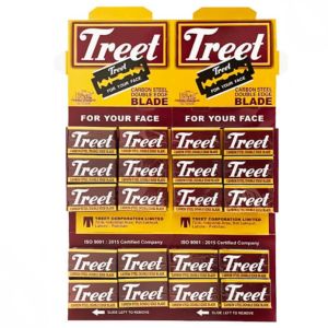 200X Treet Carbon Steel Double Edge Razor Blades