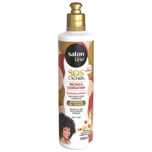 Ativador de Cachos SOS Cachos Rícino e Queratina Salon Line 300ml