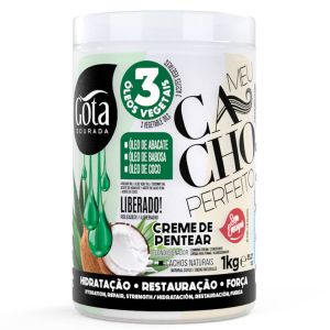 Gota Dourada Creme Pentear Meu Cacho Perfeito 3 Óleos Vegetais 1kg